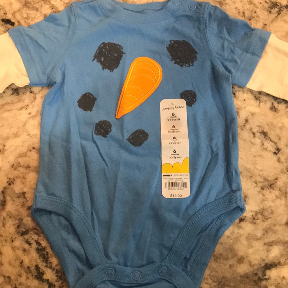Jumping beans 6 month bodysuit. Adorable snowman!